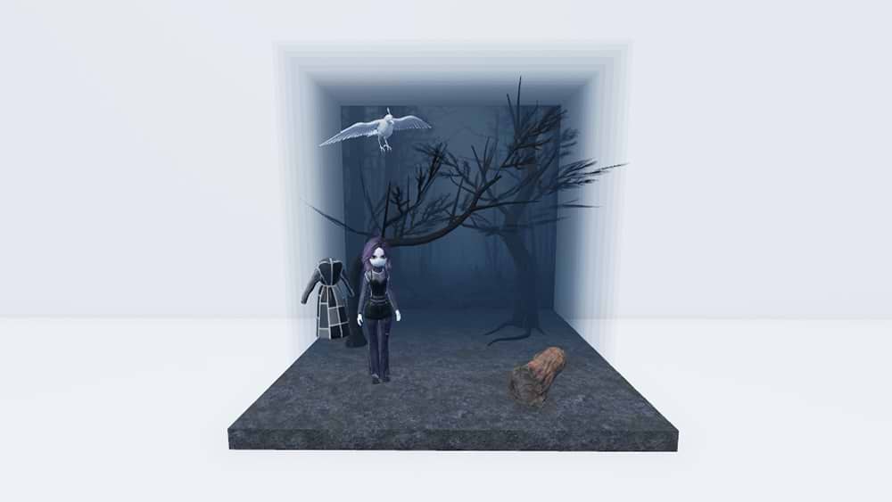 21人がそれぞれMy Brandの世界観に沿った「ブース」をRoblox内につくり、そこで服を販売している。